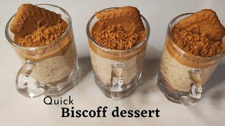 Quick biscoff dessert recipe | Dessert shots dessertshots biscoff