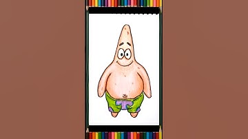 timelapse drawing patrick the star from spongebob square pants #art #spongebob