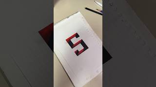 3D illusion hole on paper of letter S| Easy step by step drawing #art #3dart #drawing