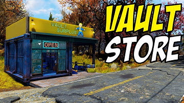 Fallout 76 CAMP Tutorial | Vault Tec Surplus Shipping Container Store Build