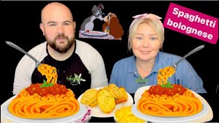 Spaghetti bolognese 🍝 mukbang uk