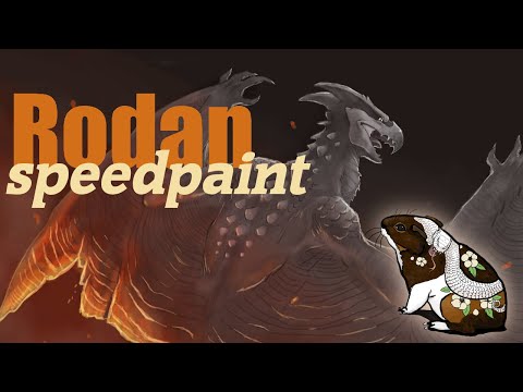 Rodan with a close-up and a speedpaint vid. - You know, art and stuff!