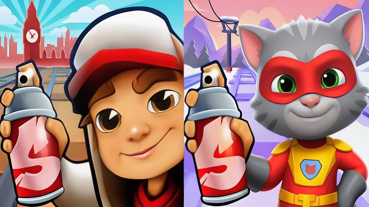 Subway Surfers 🆚 Talking Tom Hero Dash Games Comparison 