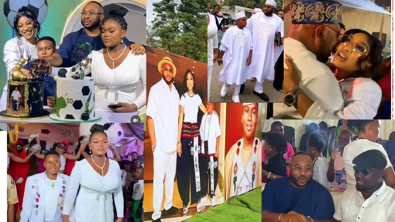 Tonto DIKEH AND CHURCHILL CELEBRATE SON’S 10TH BIRTHDAY IN GRAND STYLE 🎉