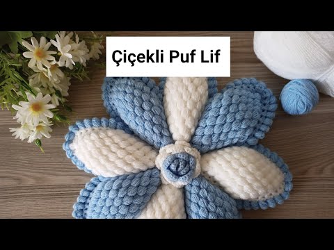 Puf Çiçekli Lif Modeli - Çiçekli Yuvarlak Lif