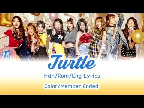 Twice Turtle 거북이 Lyrics Han Rom Eng Color Member Coded Youtube