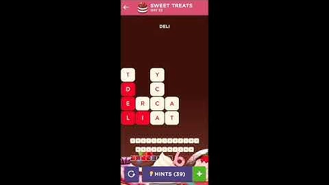 WordBrain 2 Sweet Treats Event Day 23 May 3 2021 Answers and Solutions