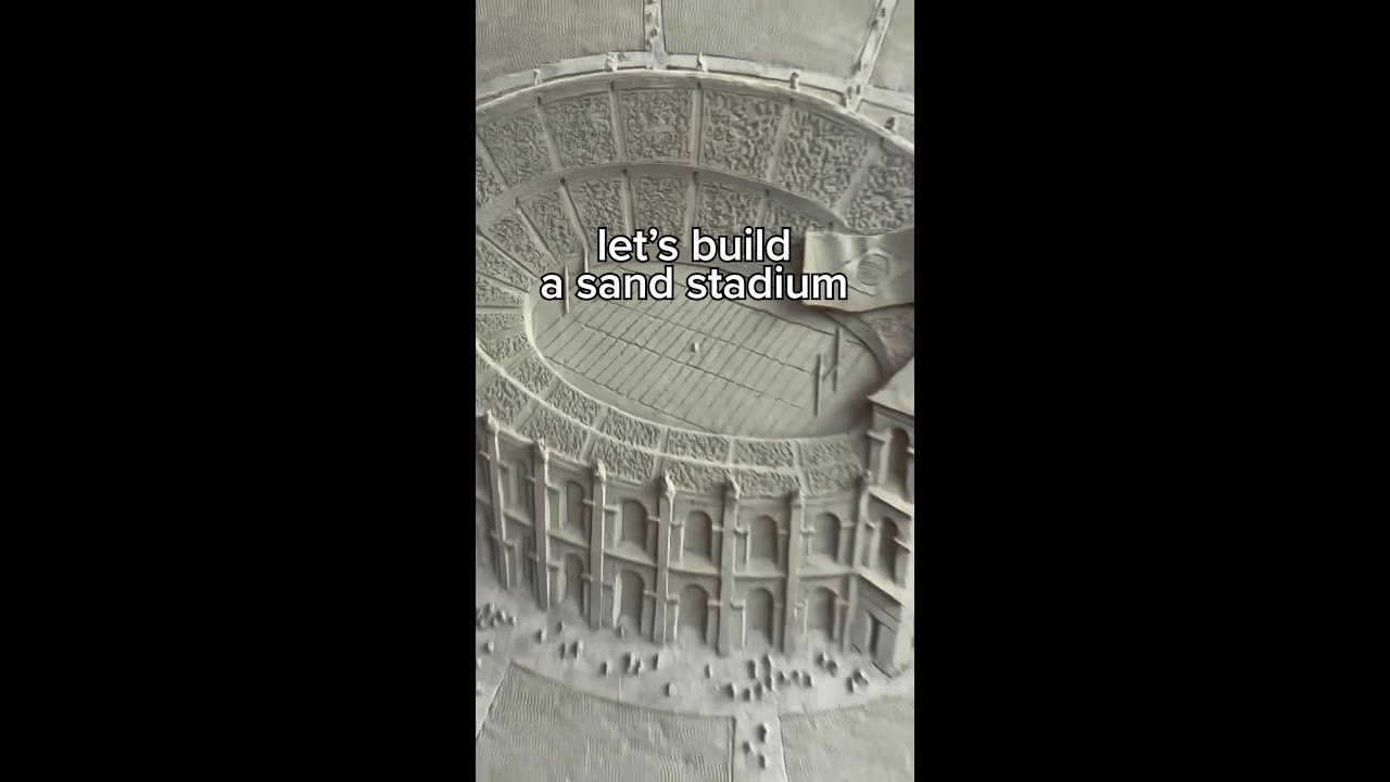 creating castles made of sand…and football arenas too 👀 creating castles made of sand…and football arenas too 👀
