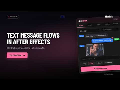 Create Text Message Animations in After Effects with ChitChat