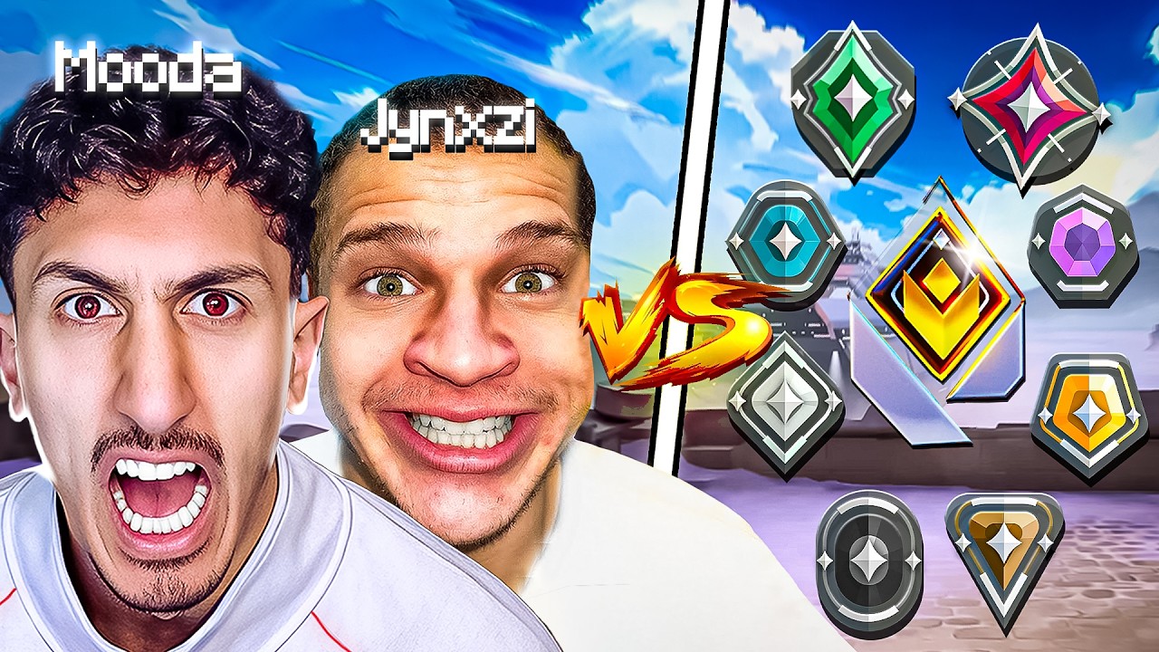 Mooda Rari Mooda & Jynxzi 2v2 EVERY Rank In Valorant - YouTube