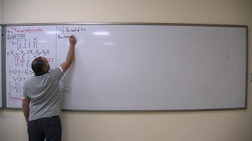 The Rank and Nullity of a Matrix