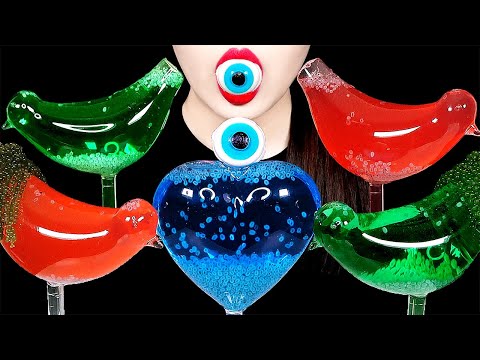 <strong>ASMR</strong> EDIBLE FROG EGGS <strong>WATER</strong> 신기한물 먹방 BIRD GLASS DRINKING SOUNDS 먹는 개구리알 새모양잔 MUKBANG 咀嚼音