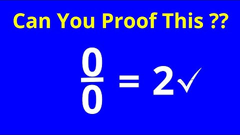 How To Proof That 0/0=2 | Viral Math Trick | Breaking The Rules Of Mathematics | Fun Mathematics