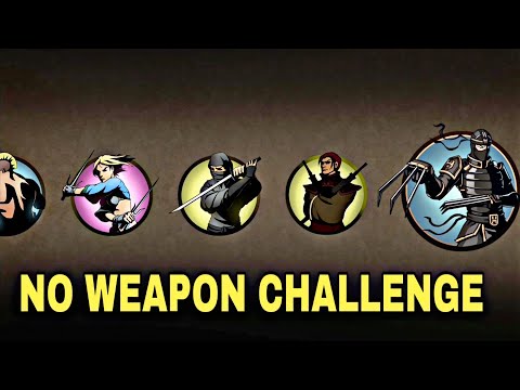 Shadow FIght 2 Defeating Lynx And Bodyguards Without Any Weapon - No Weapon Challenge