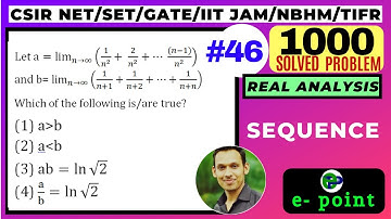 Question 46 | Limit of a sequence | Real Analysis | CSIR NET | GATE | IIT JAM | csir net exam 2020