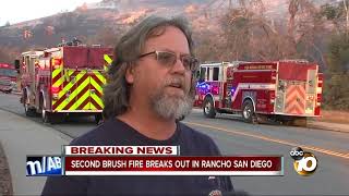 Brush fire burns 10 acres in Rancho San Diego