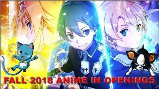Fall 2018 Anime in Openings
