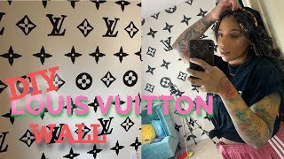 DIY LOUIS VUITTON WALL (satisfying ) -   Stencils wall, Bedroom wall  designs, Luis vuitton room wall