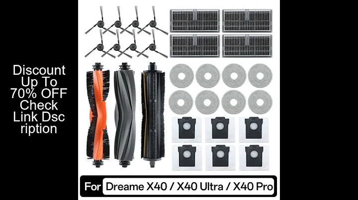 For Dreame L40 Ultra /X40 Ultra /X40 Pro Vacuum Cleaner Accessories Kit Main Side Brushes Dust Bags
