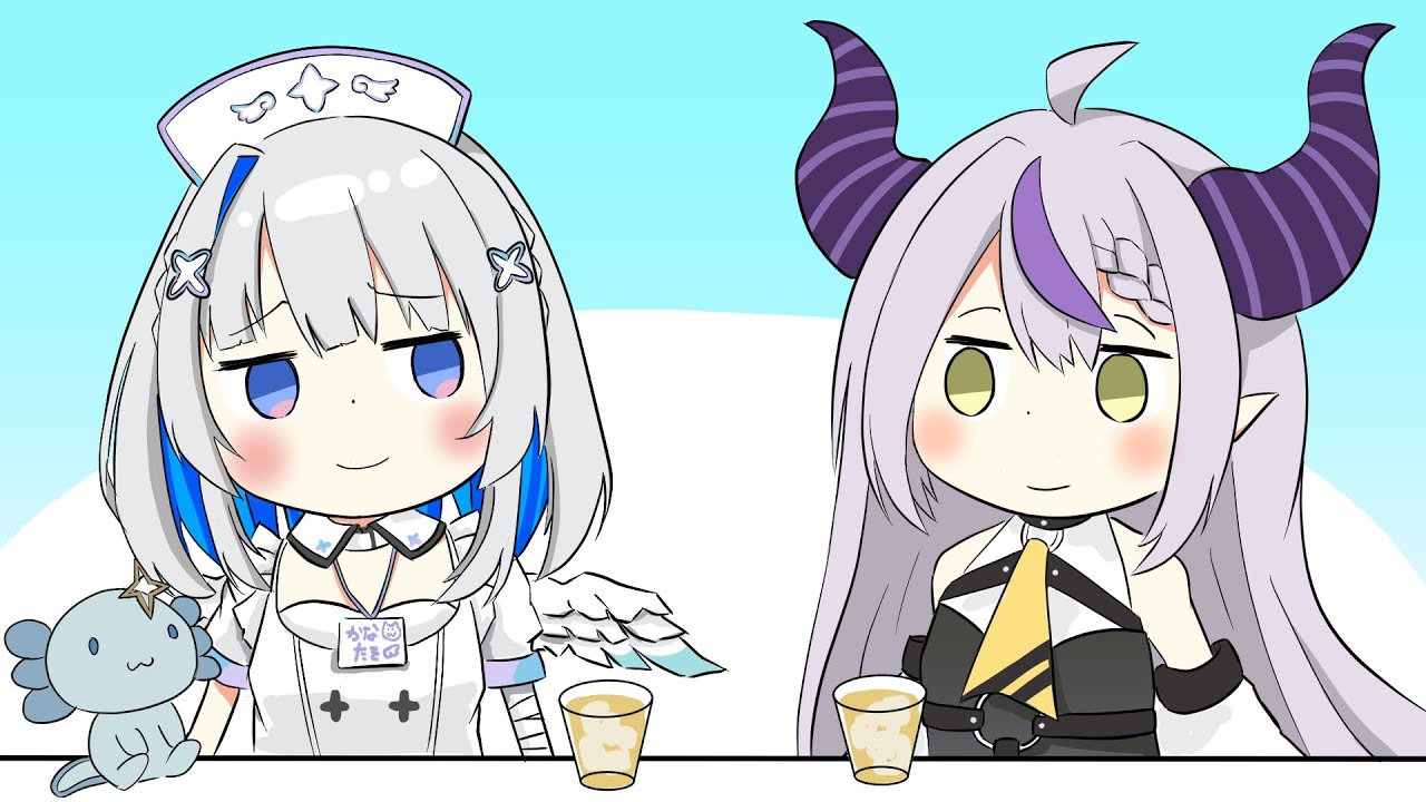 【切り抜き漫画】ラプラス・ダークネスにドッキリを仕掛ける天音かなた【ホロライブ】