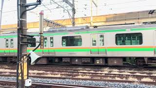 【良いジョイント音】E231系1000番台ヤマU508編成＋E233系3000番台ヤマU219編成　JR宇都宮線駅進入ジョイント音