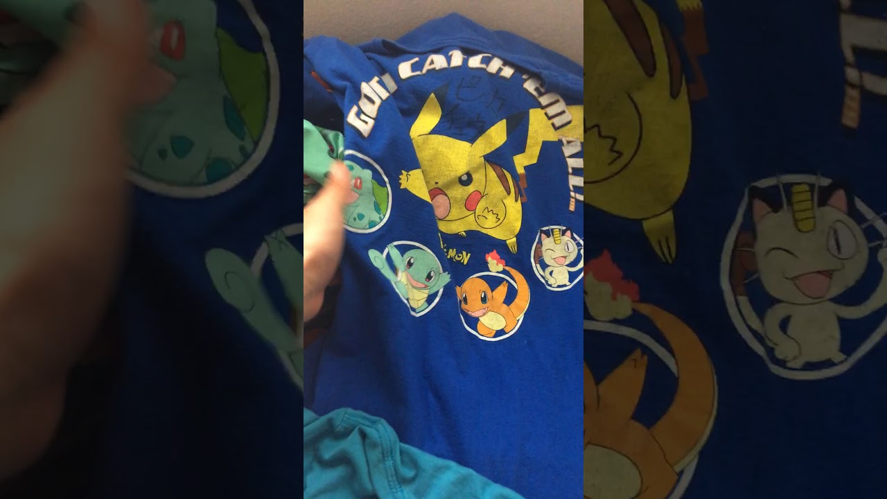 All of my Pokémon shirts 
