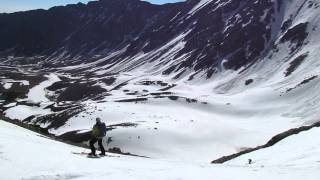 Skiing Down From Gray's Peak - Colorado