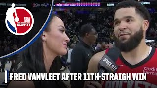 'WE'RE JUST NOT QUITTING' 😤 - Fred VanVleet after Rockets win 11th-straight game | NBA on ESPN