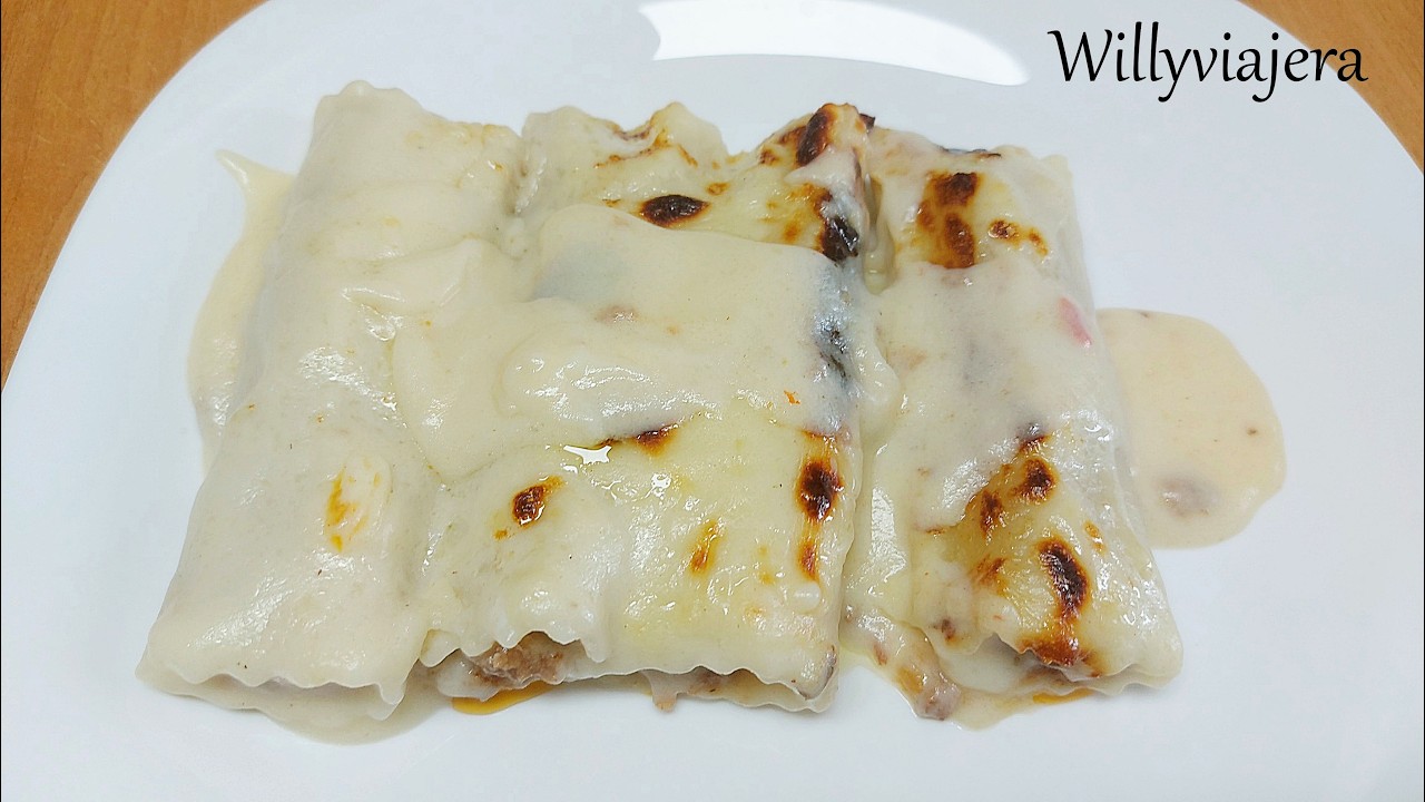 🍝CANELONES DE CARNE Y PATÉ😋