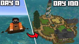 I Spent 100 Days in an INFINTE OCEAN in Minecraft!