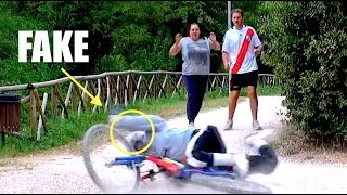 Crashing A Bike With A Fake Dummy Prank!
