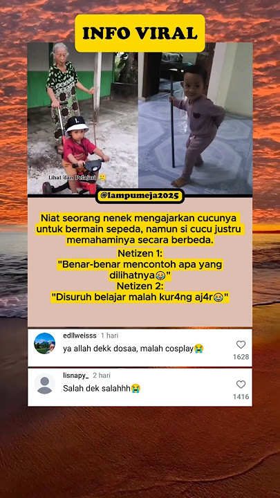 Disuruh Belajar Naik Sepeda, Malah Niru Jalan Nenek 🤣 Bocah Emang Gak Ada Lawan!