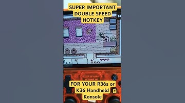 Super IMPORTANT HOTKEY: THE FAST FORWARD for your R36s & K36 Kinhank Handheld Console! Make it Easy!