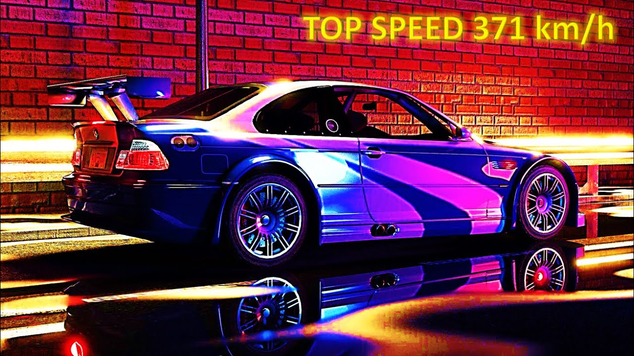 NFS MW | BMW m3 GTR | Top Speed 371 km/h | no mods !!! - YouTube