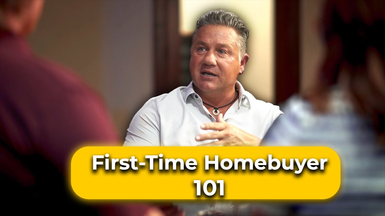 Eddy Foster explaining first-time homebuyer mortgage steps in front of a white background.
