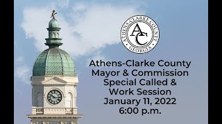 01-11-2022 Special Called Session & Work Session