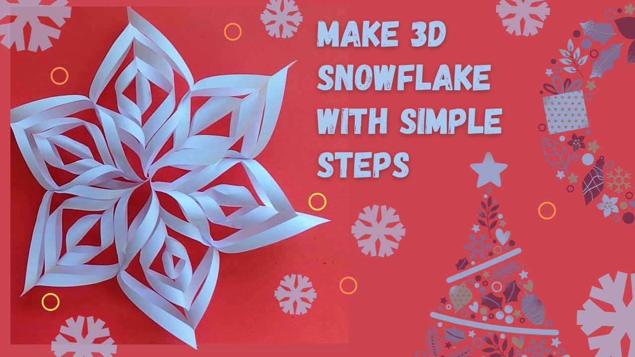 Make 3D Snowflake with simple steps - YouTube
