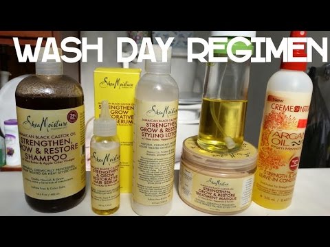 Wash Day Regimen For Colored Relaxed Hair Youtube