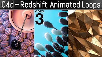 C4d and Redshift 3d Animated Loops on Instagram Video 3