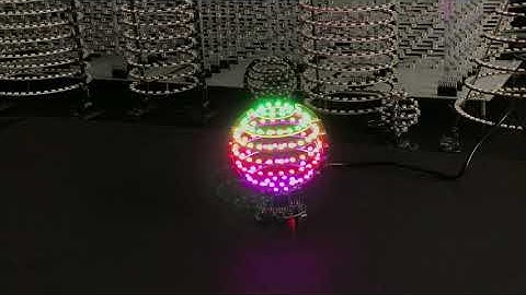 Arduino Sphere with 132 WS2812 LED of Larry.Ya : build and Demo show