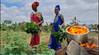 Organic Harvest &amp; Traditional Chicken Curry |Peaceful African Village Life 
