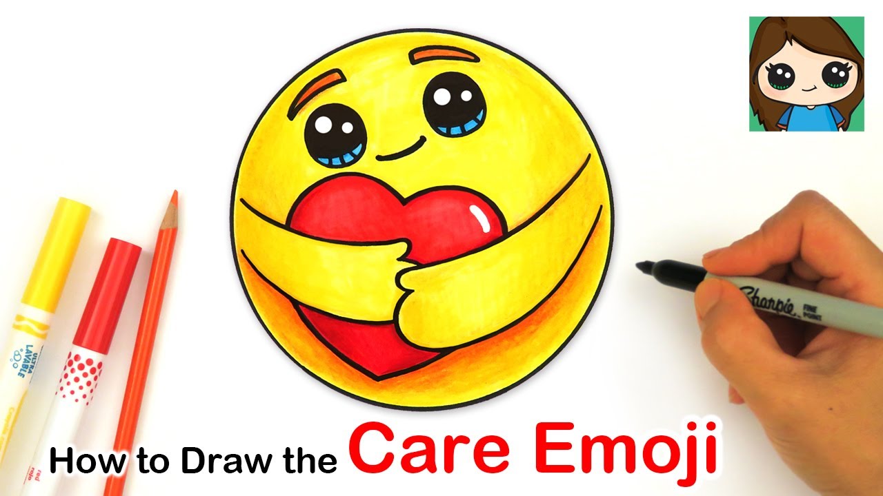 How to Draw the Care Emoji Hugging a Heart ❤️| Facebook Covid19 ...