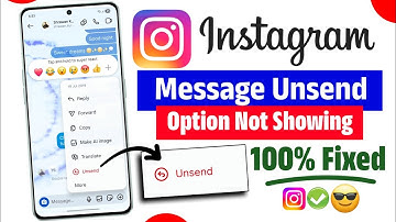 instagram message delete option not showing | instagram chat unsend message option not showing