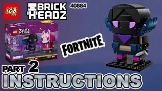 LEGO BrickHeadz / Fortnite Drift & Raven Figures 40884 – 4K Build Instructions Slideshow Part 2 of 2