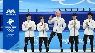 South Korea's Kwak performs BTS 'Dynamite' dance on Speed Skating Short Track podium | Beijing 2022