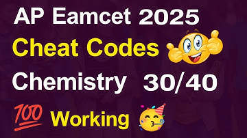 ap eamcet cheat codes 2024 in telugu||ap eamcet cheat codes chemistry 2025 in telugu|| cheatcodes