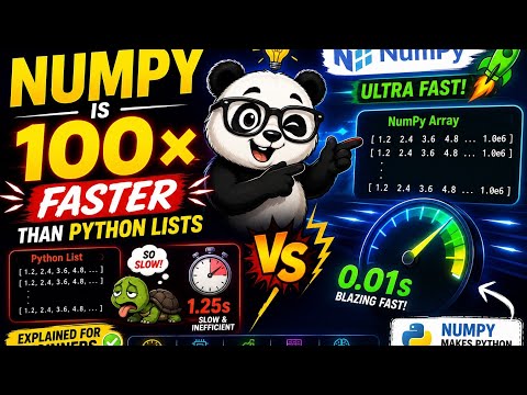 Why NumPy is 100× Faster Than Python Lists | NumPy Explained for Beginners 🚀