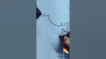 India map drawing 🇮🇳🪷#india #map #drawing #art #happy #independenceday #viral #easy #shortsfeed