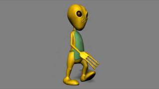 Alien Barista Walk Cycle