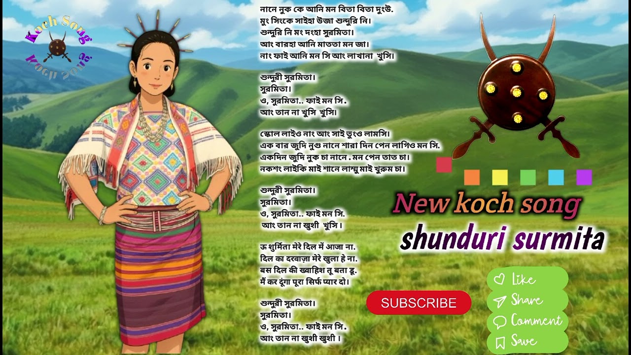 Shunduri surmita || New Koch Song || Suchitro w koch 